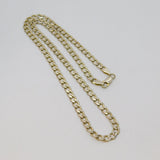 Italian Sterling Silver Flat Curb Chain Necklace 51cms Length Contemporary c1990