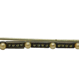 Continental .935 Silver Pearl & Marcasite Art Deco Bar Brooch Pin Antique c1930