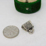 Sterling Silver Handbag Charm Pendant Vintage c1970