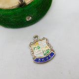 Sterling Silver Enamel Skye Crest Charm Pendant Vintage c1970
