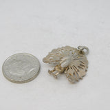 Sterling Silver Peacock Charm Pendant Vintage c1970