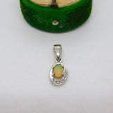 Sterling Silver Opal Drop Charm Pendant Vintage c1970
