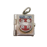 Sterling Silver Innsbruck Souvenir Book Locket Charm Pendant Vintage c1970