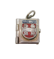 Sterling Silver Innsbruck Souvenir Book Locket Charm Pendant Vintage c1970