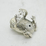 Italian Sterling Silver Frog Form Figurine Ornament Vintage c1970s