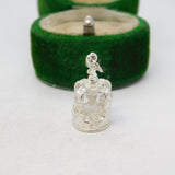 Sterling Silver Royal Crown Charm Pendant Vintage c1970