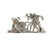 Victorian Sterling Silver Classical Lion Hunt Place Holder Antique 1894 London