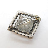 19th Century .935 Grade Silver & Paset Set Dress Brooch Antique c1880s