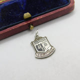 Sterling Silver and Enamel Bridlington Travel Shield Charm Pendant Vintage c1970