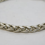 Studio Sterling Silver Rope Chain Bracelet Vintage 7.5" Length
