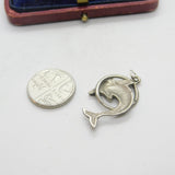 Sterling Silver Circus Dolphin Charm Pendant Vintage c1970