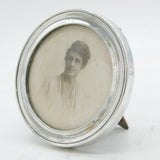 Edwardian Sterling Silver Circular Picture Frame Antique c1905 Birmingham