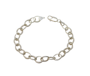 Chunky Sterling Silver Cable Link Chain Bracelet Vintage c1990s