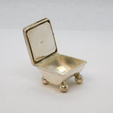 Sterling Silver Queen Victoria Stamp Box Vintage c1970s