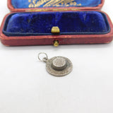Sterling Silver Boater Hat Floral Charm Pendant Vintage c1970