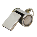 Sterling Silver Small Whistle Form Charm Pendant Vintage c1970