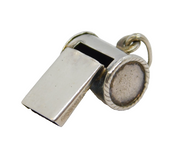 Sterling Silver Small Whistle Form Charm Pendant Vintage c1970
