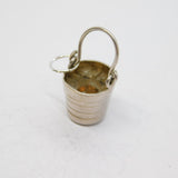 Sterling Silver Bucket Charm Pendant Vintage c1970