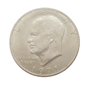 USA Eisenhower One Dollar Coin Vintage 1971 Fine Condition
