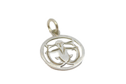 Sterling Silver Cut Out Aquarius Horoscope Charm Pendant Vintage c1970