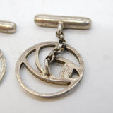 Scottish Pair of Sterling Silver Rennie Mackintosh Style Gents Cufflinks Vintage