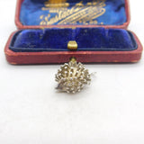 Sterling Silver Prickly Hedgehog Charm Pendant Vintage c1970