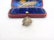 Sterling Silver Prickly Hedgehog Charm Pendant Vintage c1970