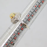 Sterling Silver Opal Cabochon & Spinel Dress Ring Vintage c1970 Size L