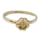 Sterling Silver Daisy Flower Dress Ring Vintage c1970 Size L