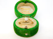 9ct Yellow Gold & 0.2ct Spinel Set Crossover Ring Vintage 1982 London