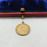 Sterling Silver Two Annas Indian Coin Charm Pendant Victorian 1901
