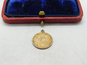 Sterling Silver Two Annas Indian Coin Charm Pendant Victorian 1901