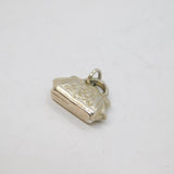 Sterling Silver Patterned Handbag Or Purse Charm Pendant Vintage c1970
