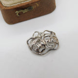 Sterling Silver Comedy & Tragedy Masks Charm Pendant Vintage c1970