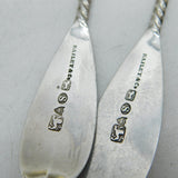 19th Century American Sterling Silver Set of Teaspoons Antique Philadelphia