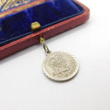 Sterling Silver St Christopher Charm Pendant Vintage c1970