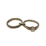 Sterling Silver Wedding & Engagement Ring Charm Pendant Vintage c1970