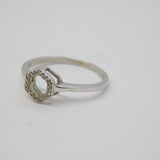 Sterling Silver Geometric Shape Spinel Set Dress Ring Vintage c1970 Size O