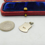 Sterling Silver and Coloured Enamel Travel Shield Charm Penzance Vintage c1970