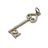 Sterling Silver 21st Birthday Key Charm Pendant Vintage c1970s