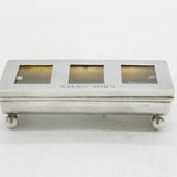 Edwardian Sterling Silver Triple Postage Stamp Box Antique Birmingham