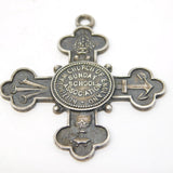 Edwardian Sterling Silver Sunday School Cross Fob Medal Antique 1908