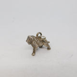 Sterling Silver Cast Lion Charm Pendant Vintage c1970