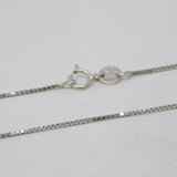 Sterling Silver Essential Box Chain Necklace Vintage c1990s 44cm Length