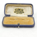 Victorian Blue Tooled Leather Jewellery Box 'Porth, Glam' Antique c1890s