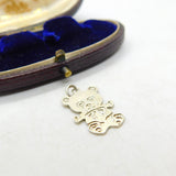 Sterling Silver Teddy Bear Charm Pendant Vintage c1970