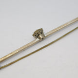 Victorian Sterling Silver & Brilliant Cut Spinel Bar Brooch Antique c1900