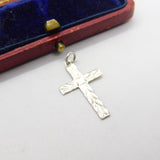 Sterling Silver Christian Crucifix Charm Pendant Vintage c1970