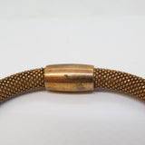 Rose Gold on Sterling Silver Honeycomb Link Dress Bracelet Vintage c1990s