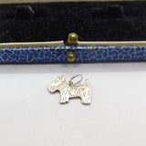 Sterling Silver West Highland Terrier Outline Charm Pendant Vintage c1970